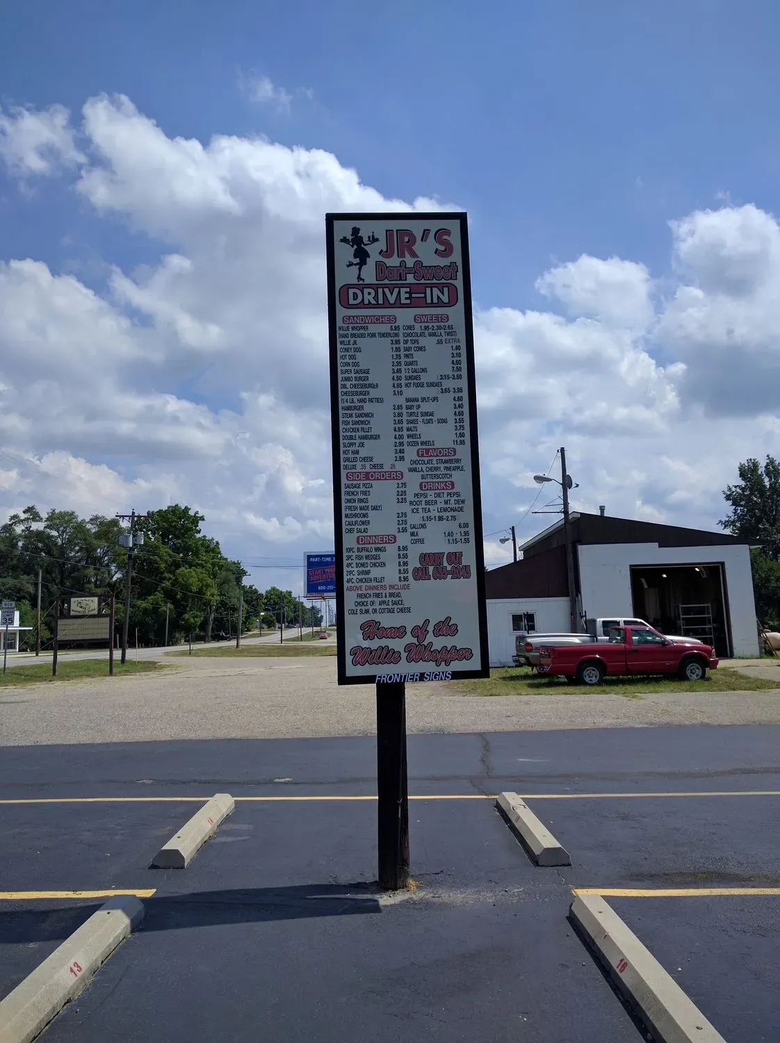 Jr's Dairy Sweet Drive Inn Menu - Updated September 2025