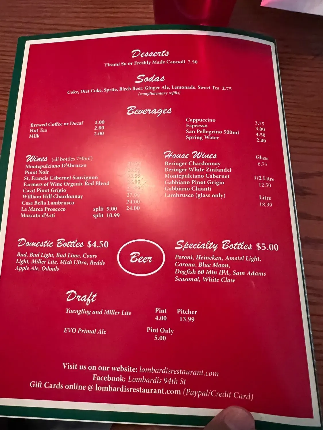 Menu 2