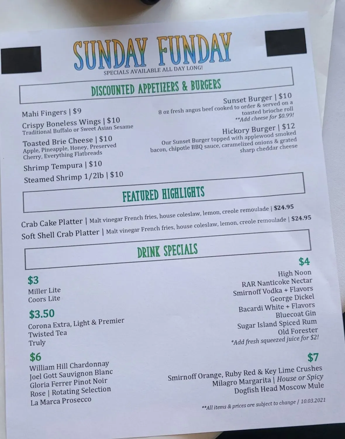 Menu 1