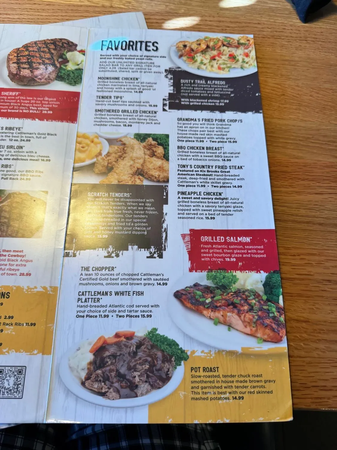 Cattleman’s Roadhouse Menu - Updated November 2025