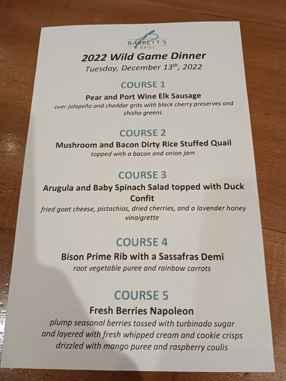 Menu 5