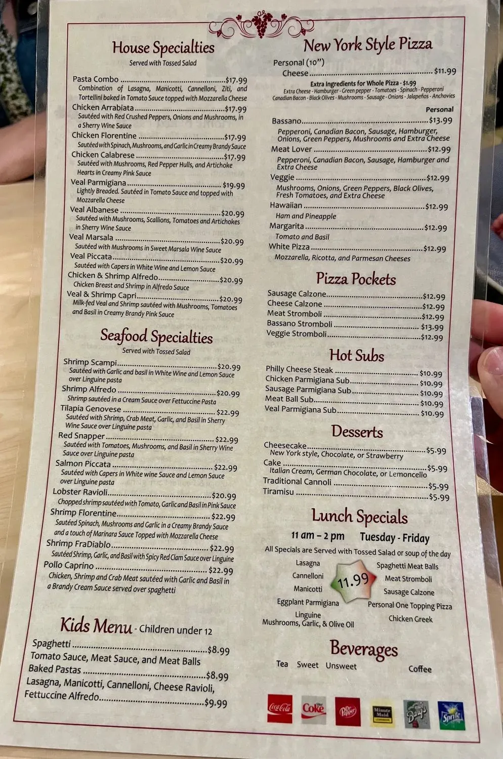 Menu 1