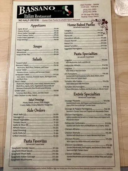 Menu 1