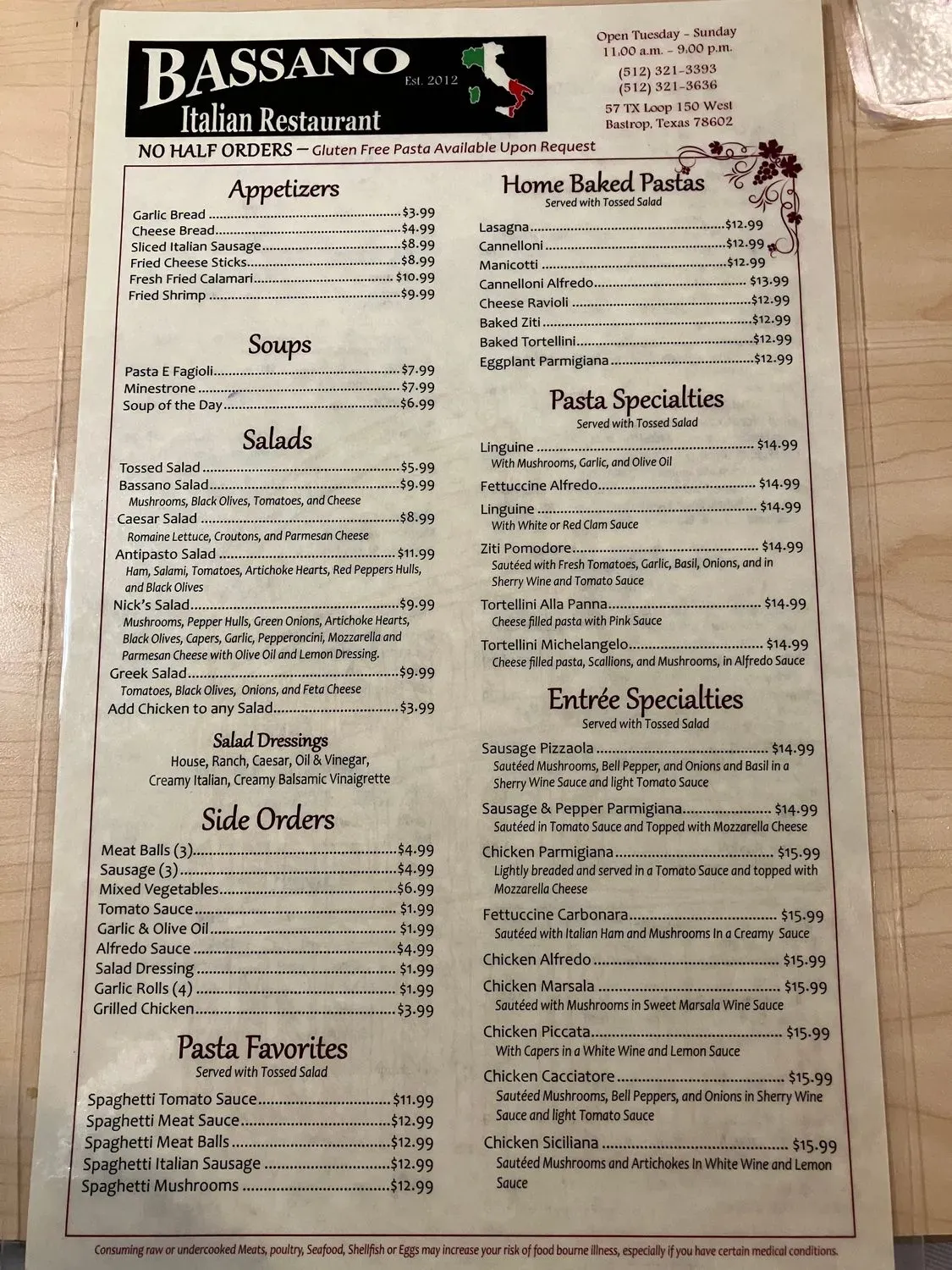 Menu 2