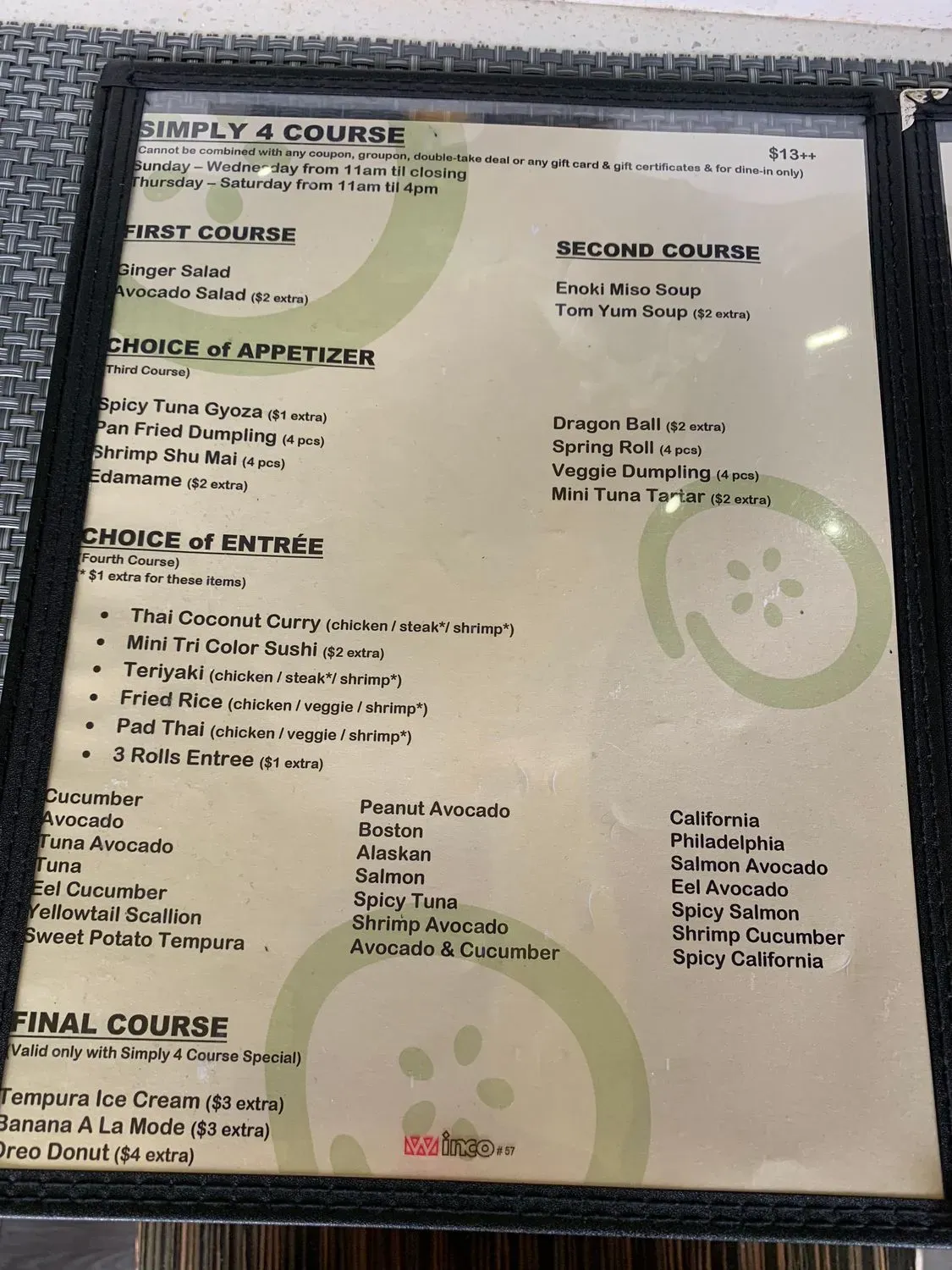 Menu 4