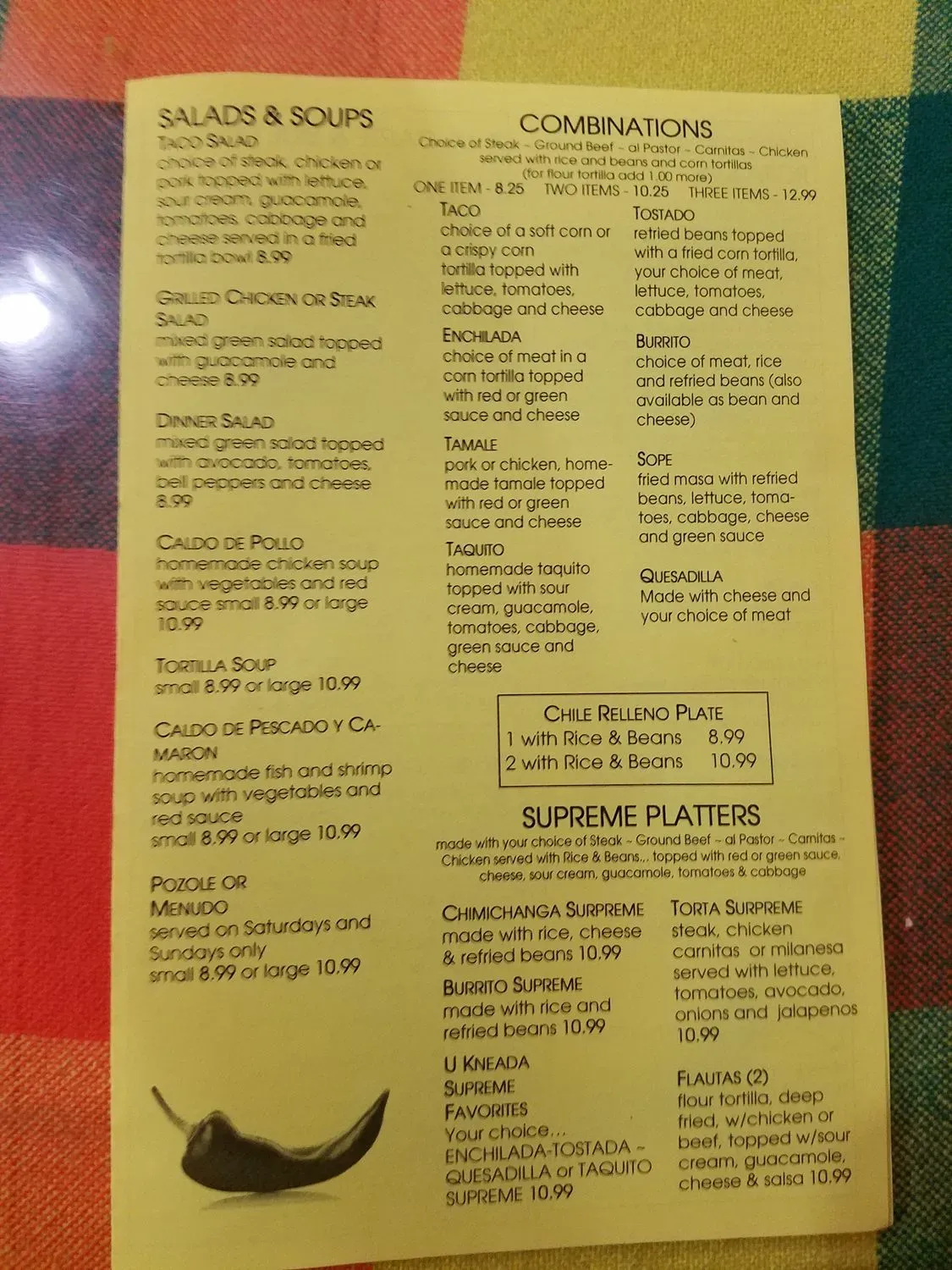 Menu 2