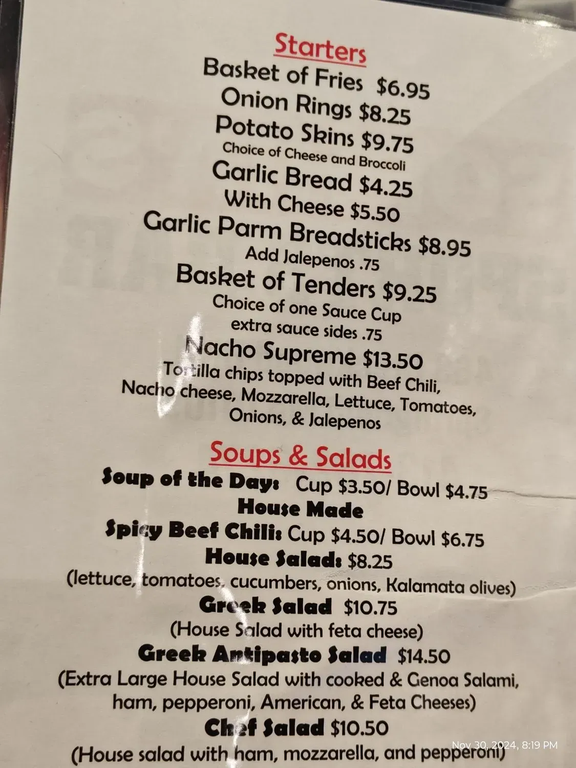 Menu 1