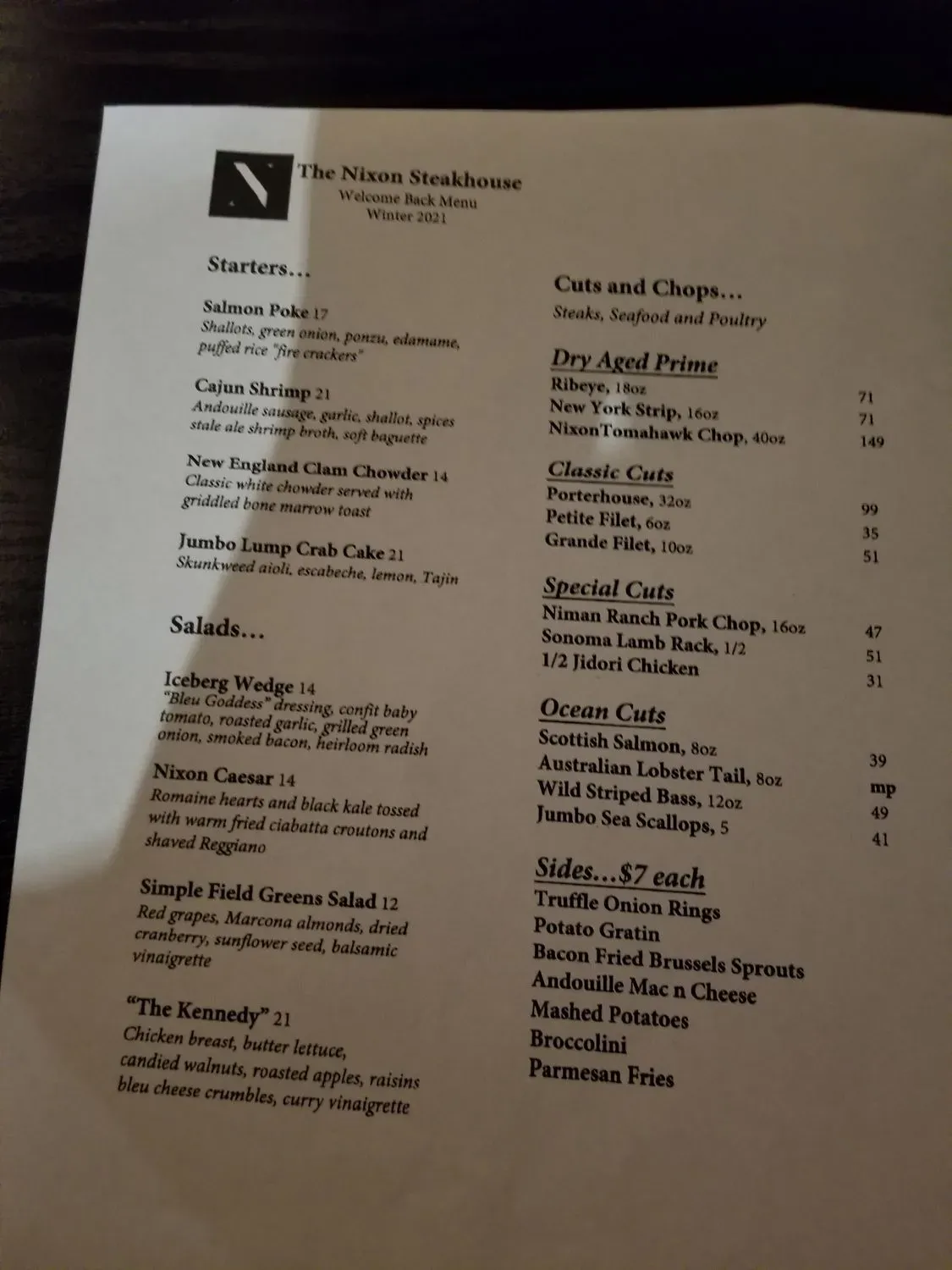 Menu 1