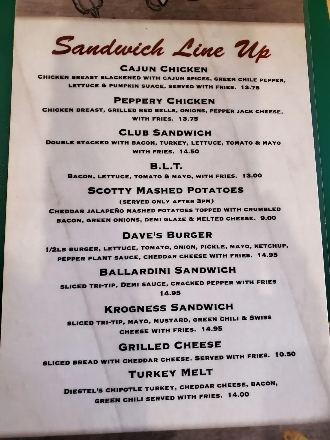 Menu 1