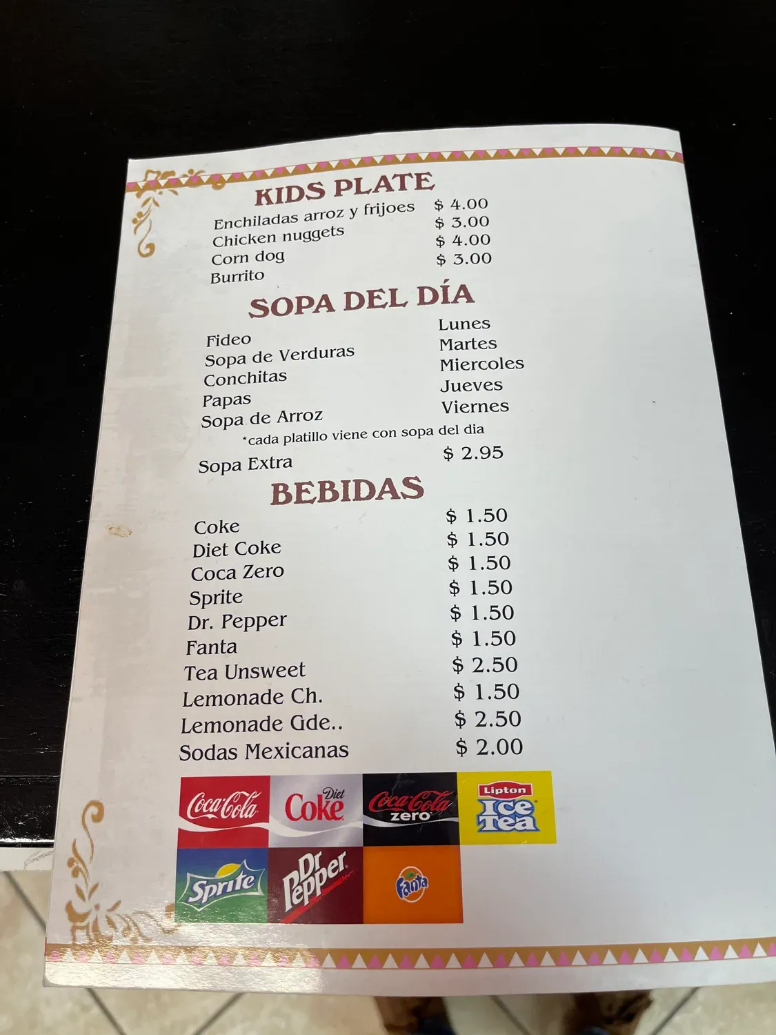 Menu 2