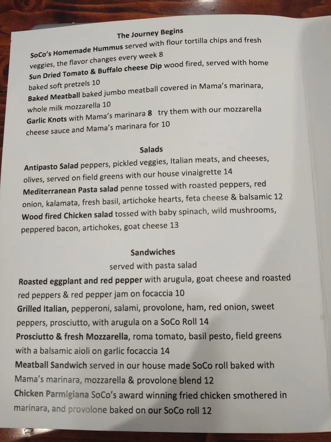 Menu 1