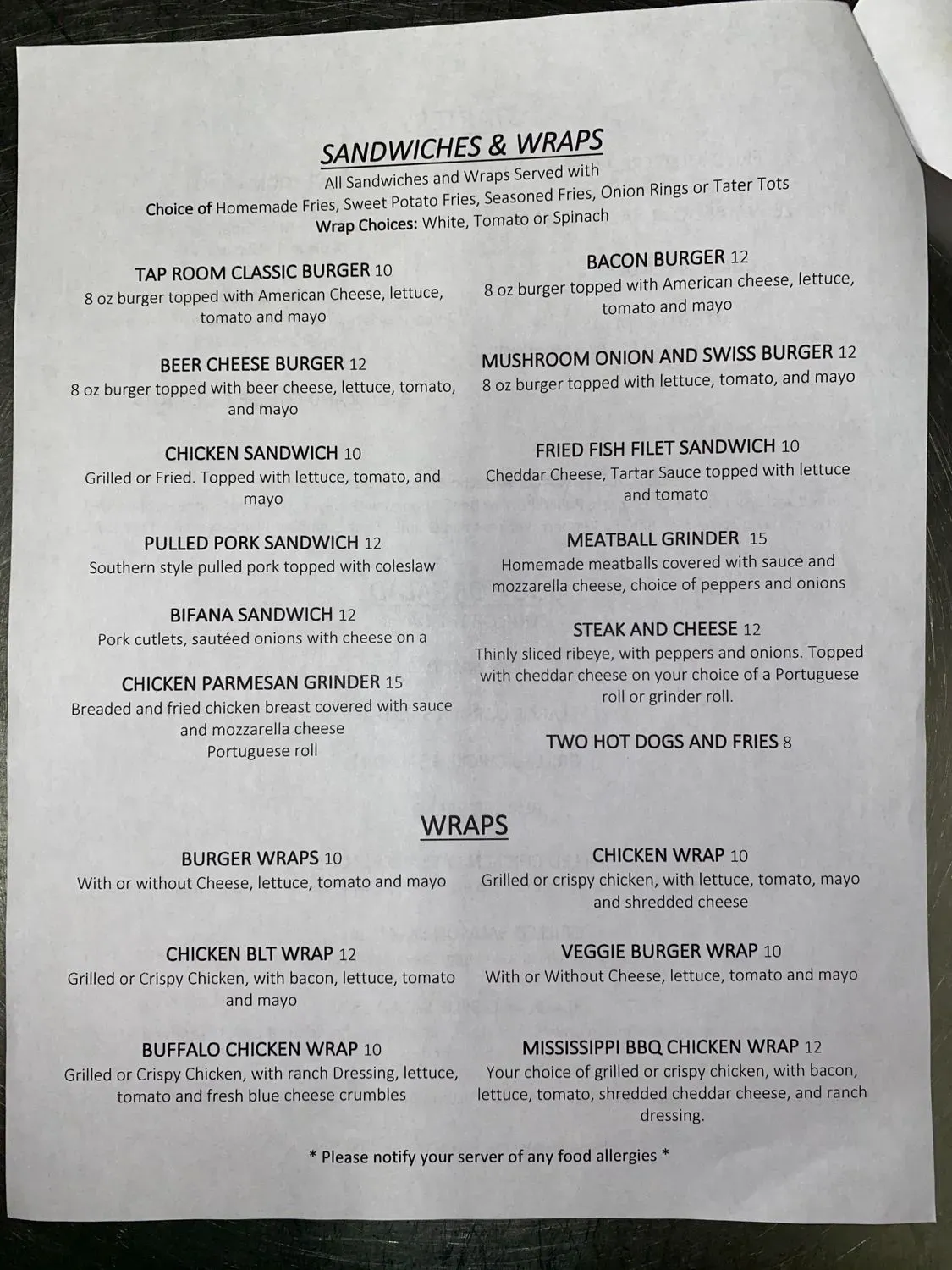 Menu 1