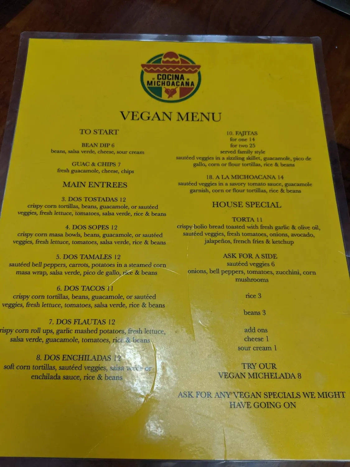 Menu 5