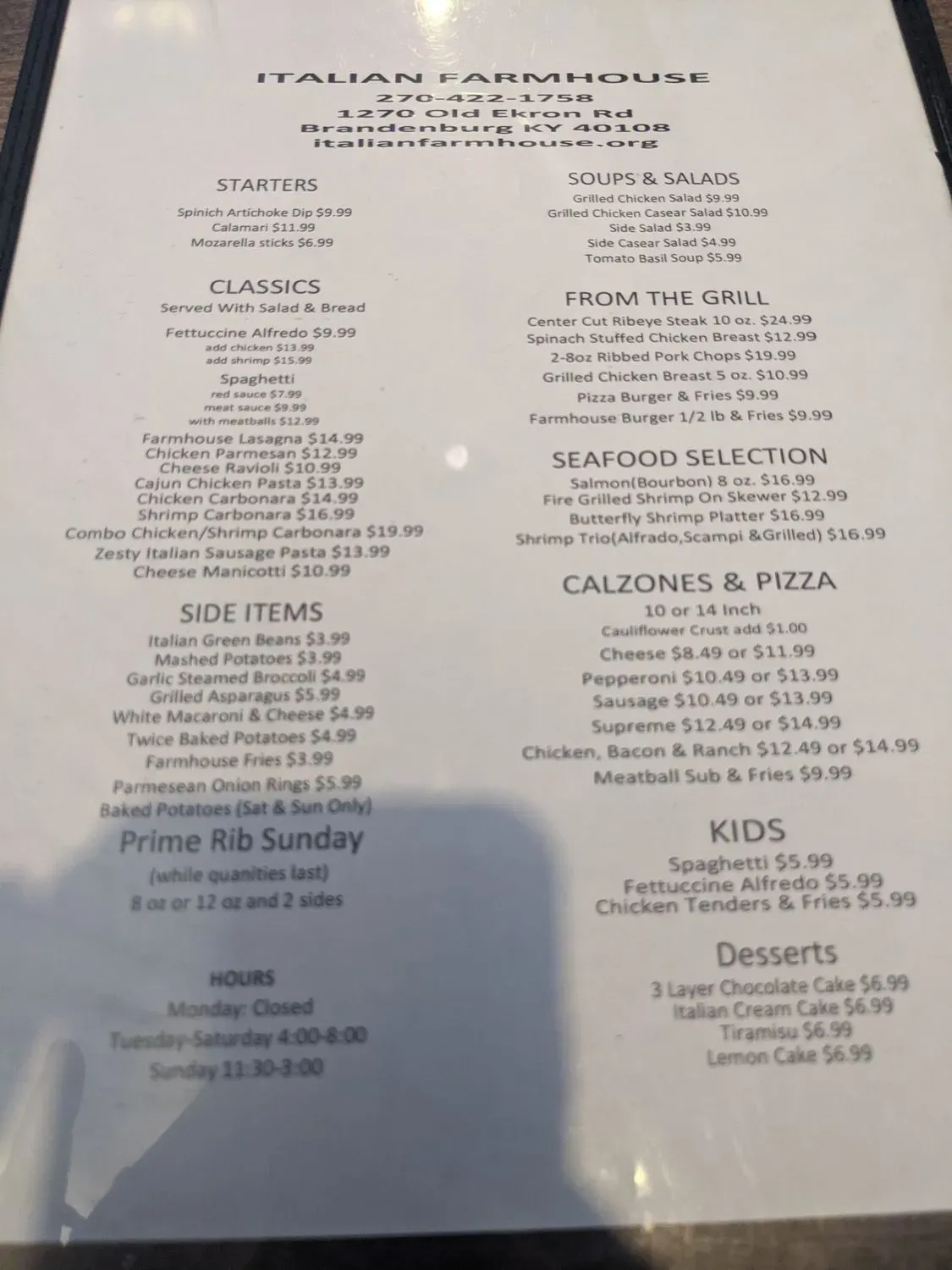 Menu 4