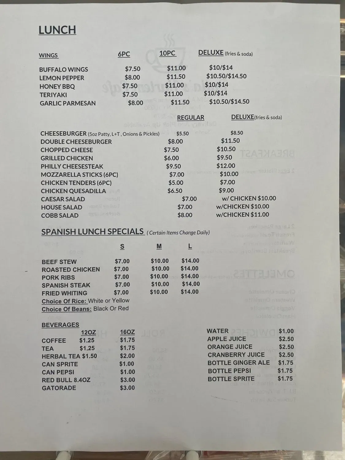 Menu 1