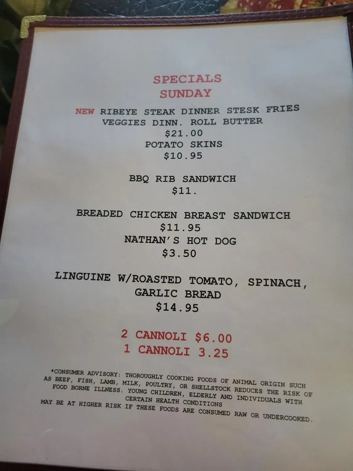 Menu 1