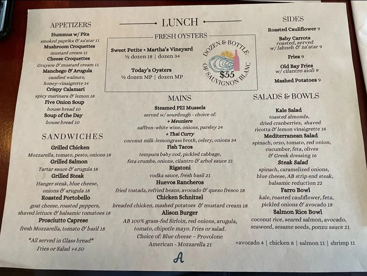 Menu 1