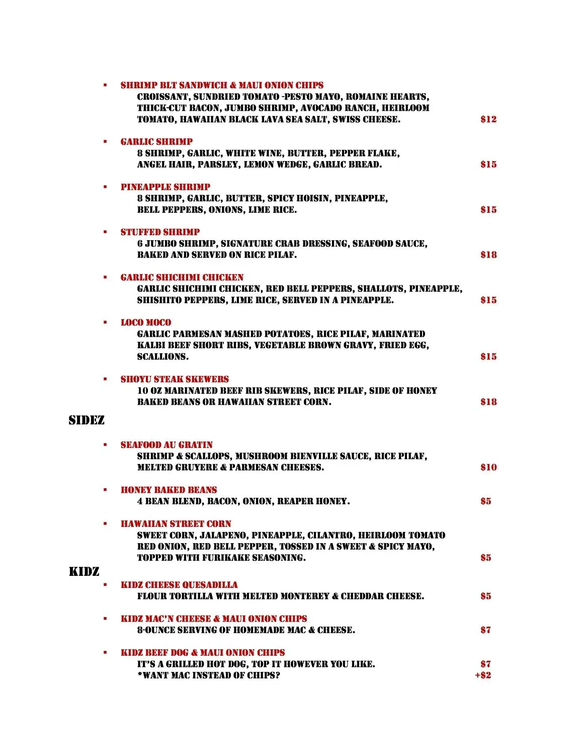 Menu 2