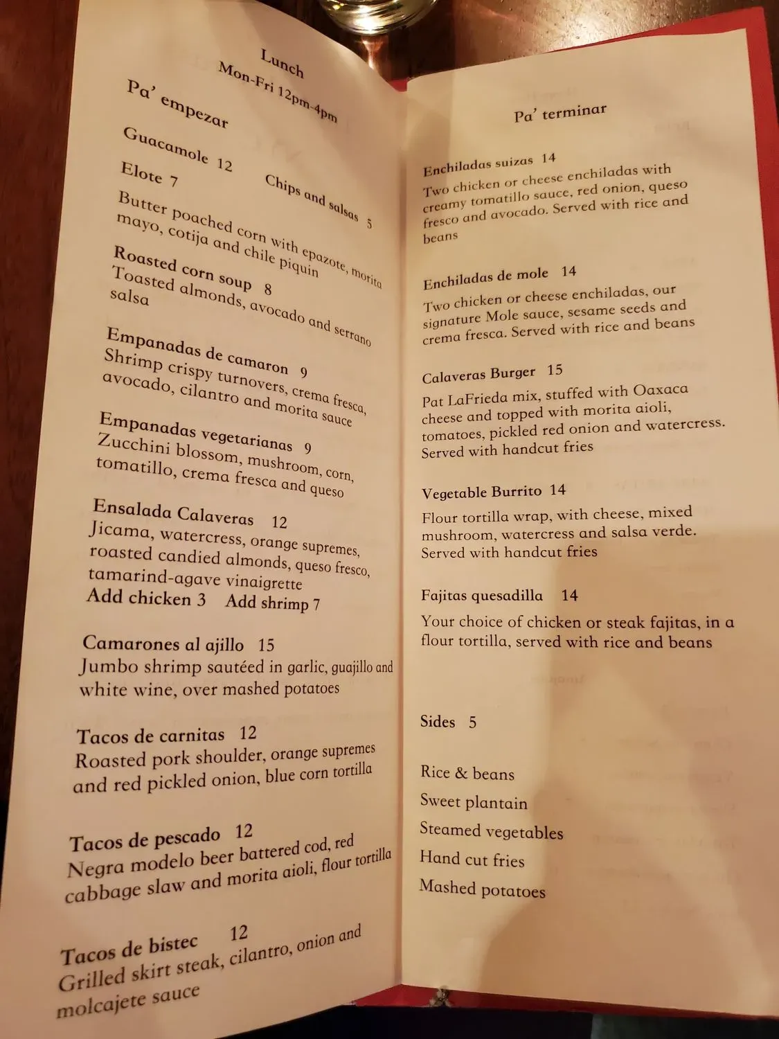 Menu 2