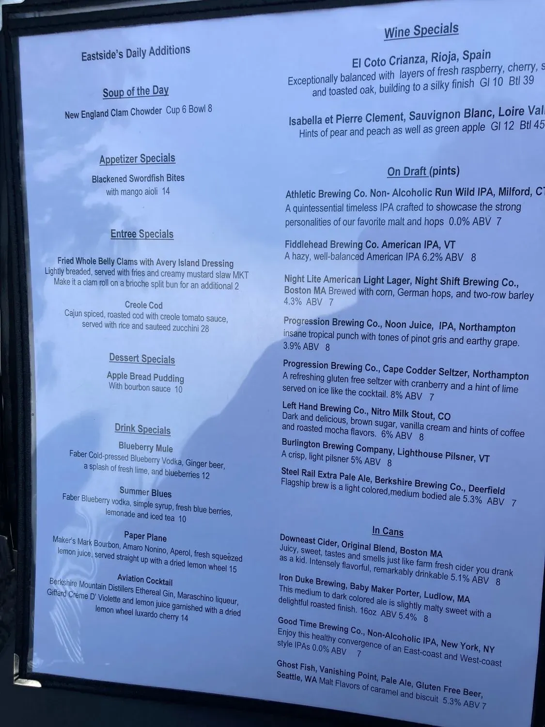 Menu 1