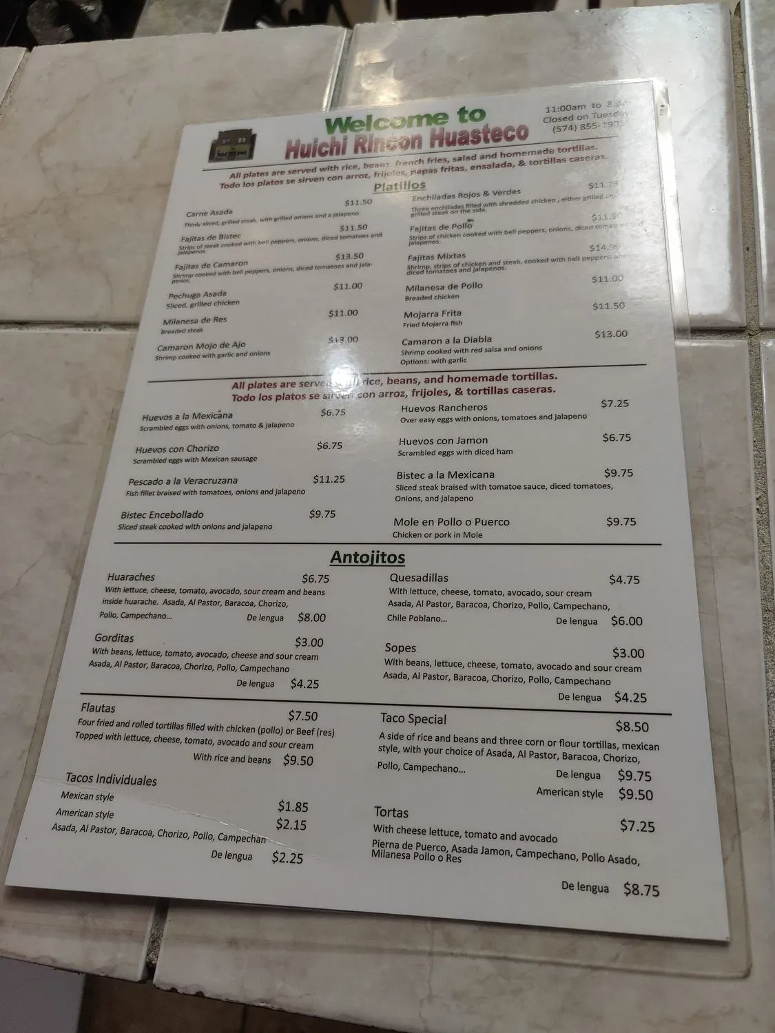 Menu 1