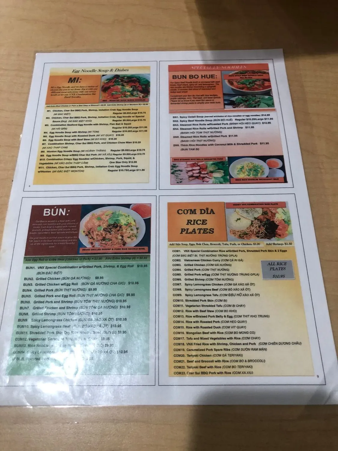 Menu 1