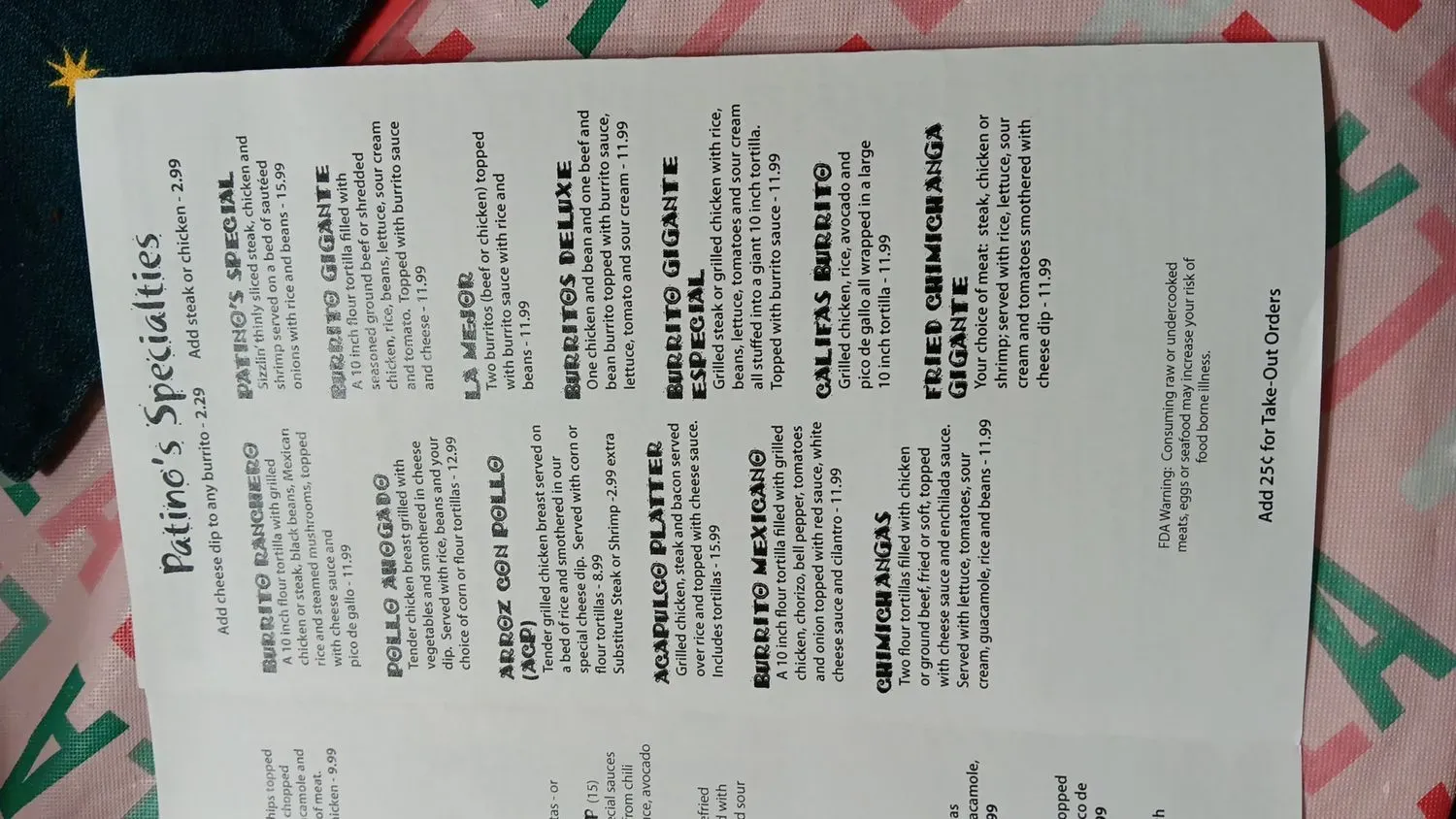 Menu 2