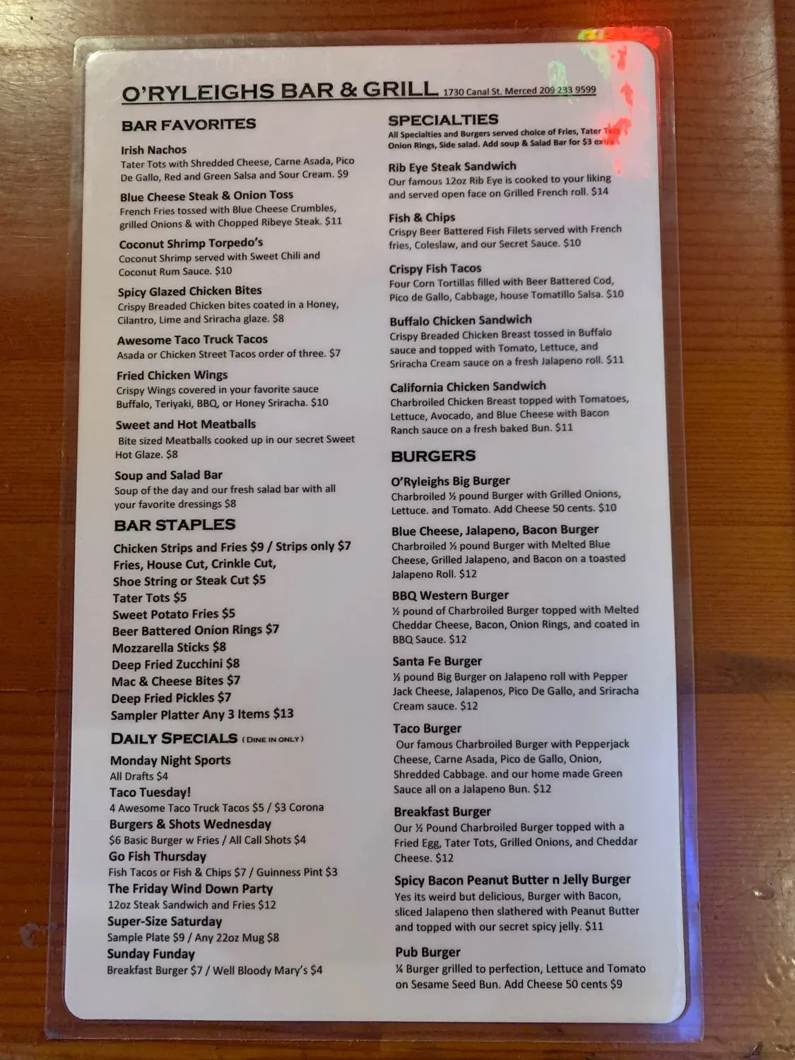 Menu 5