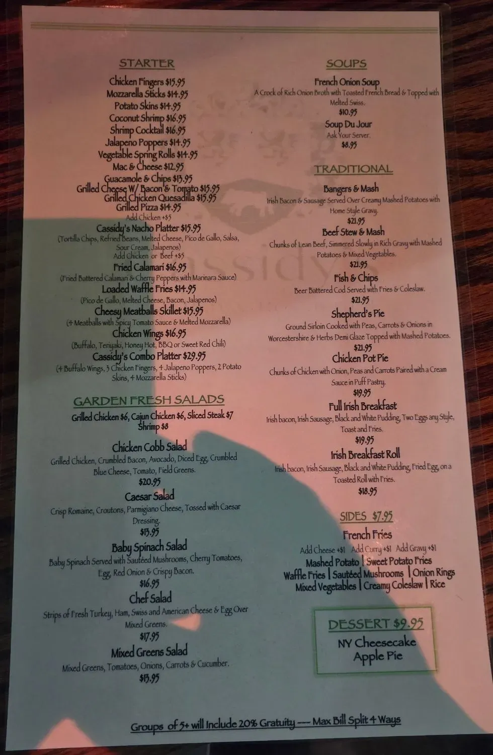 Menu 1