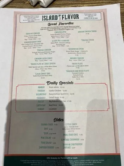 Menu 5