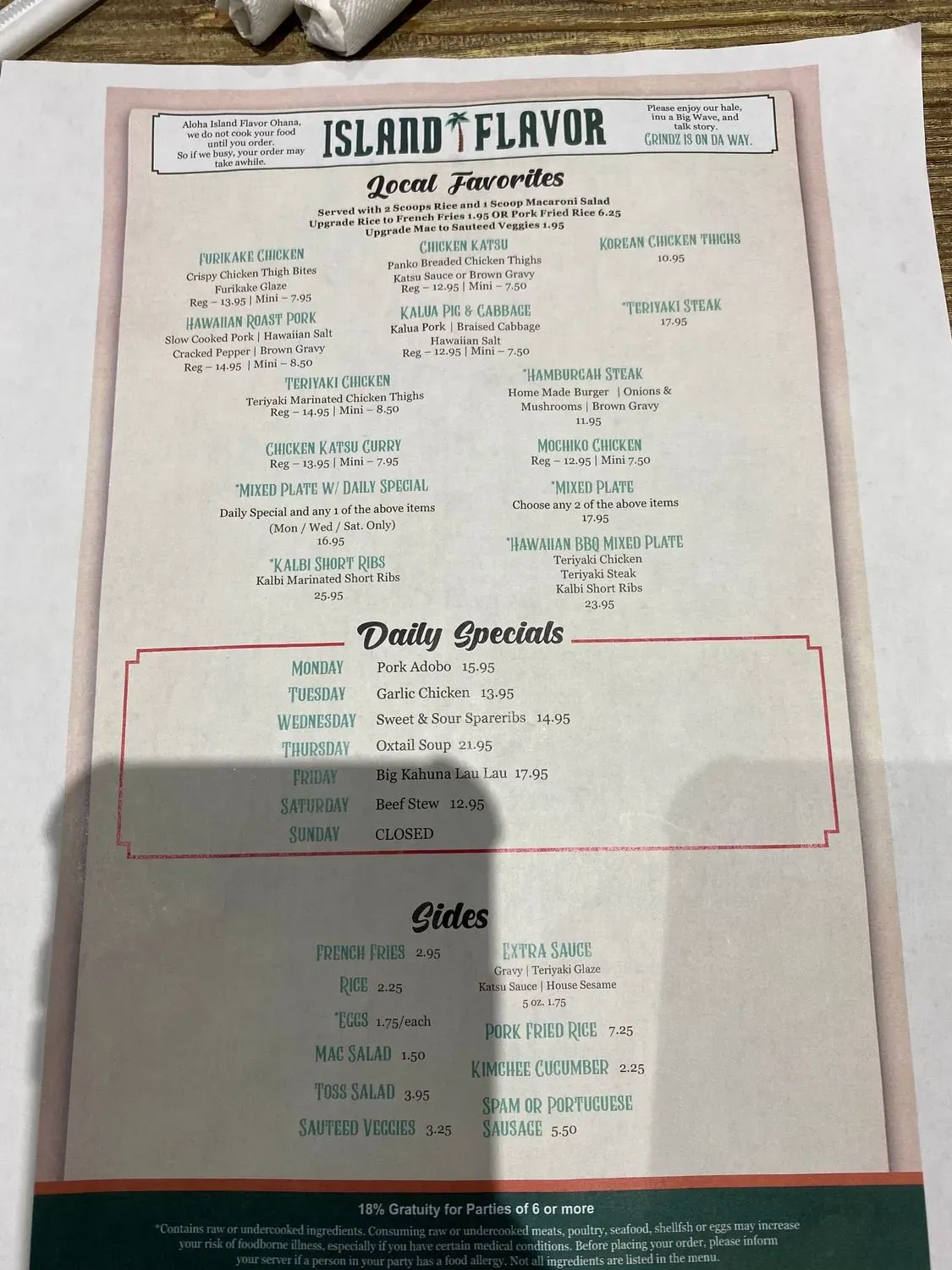 Menu 6