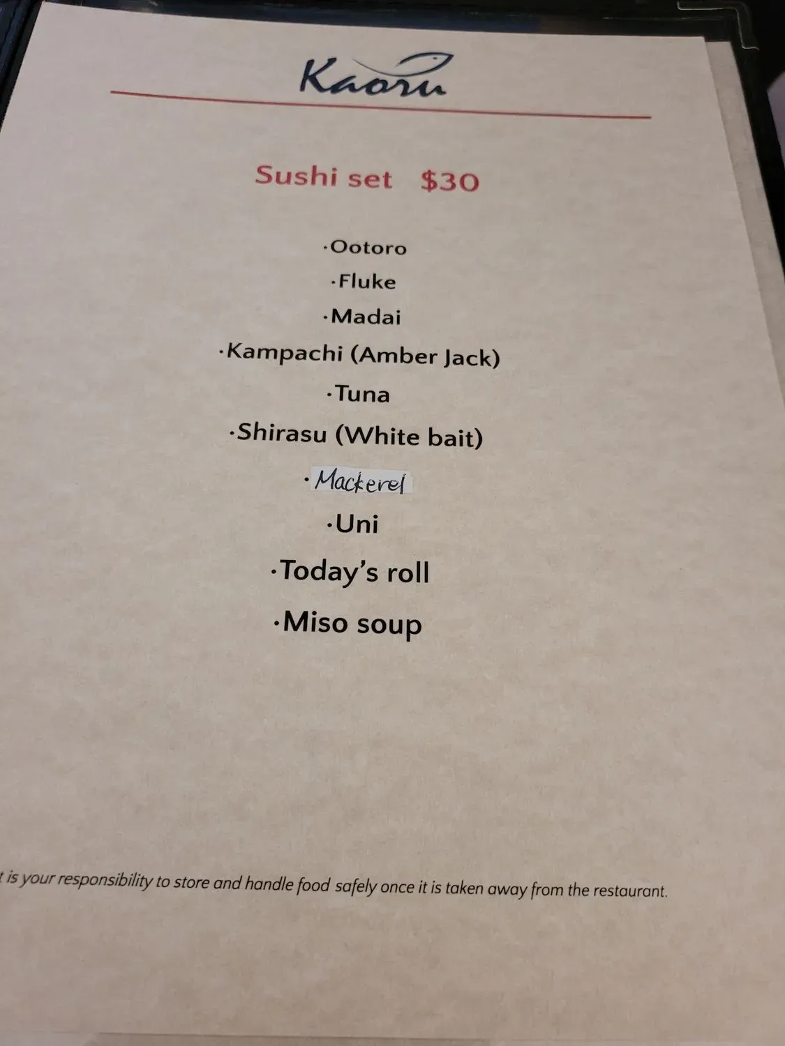 Menu 5