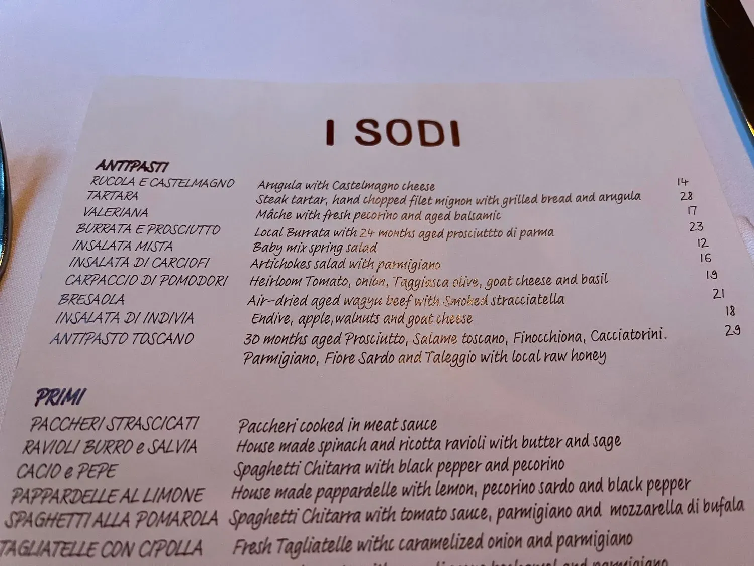 Menu 5