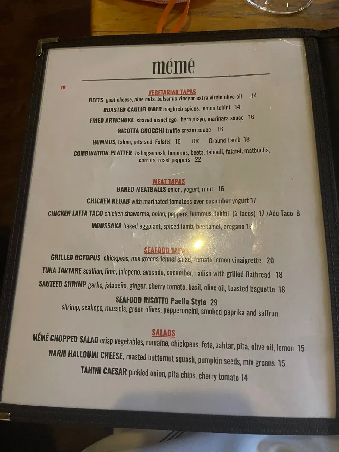 Menu 1