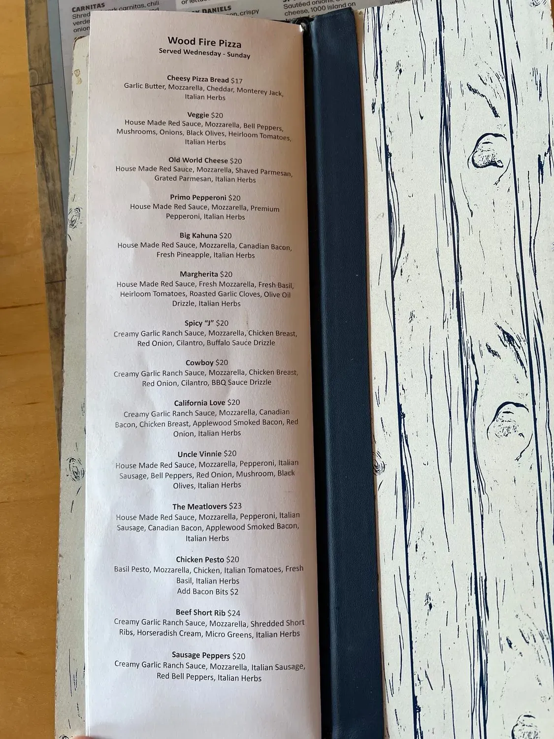 Menu 5