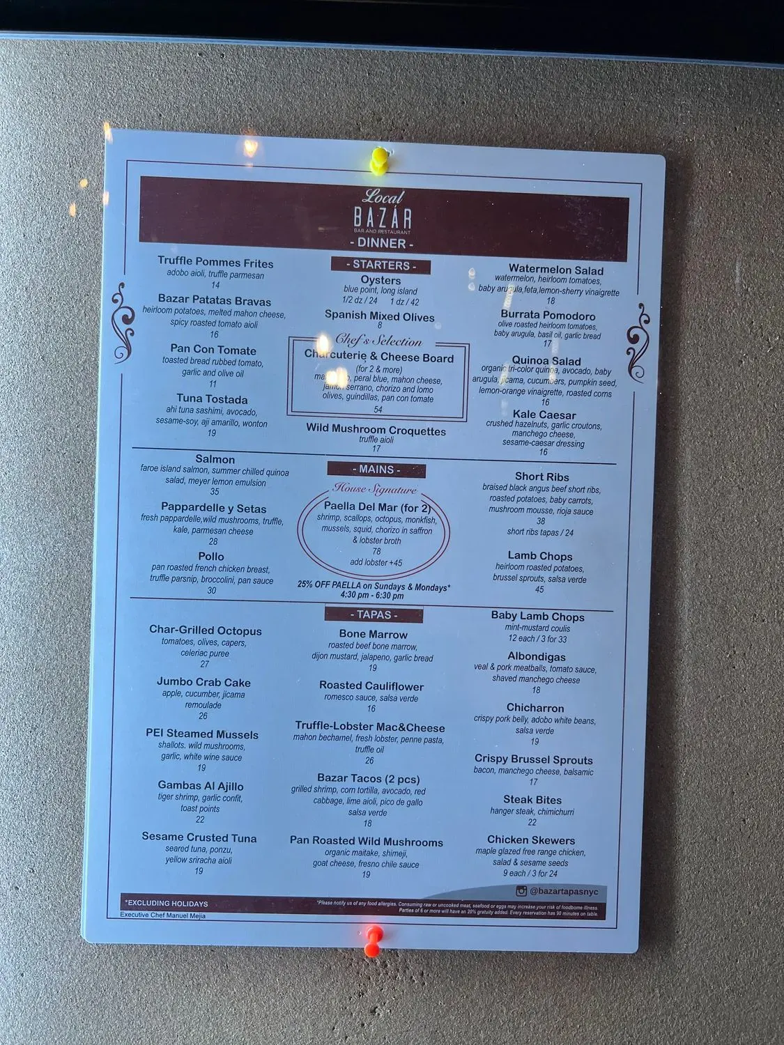 Menu 5