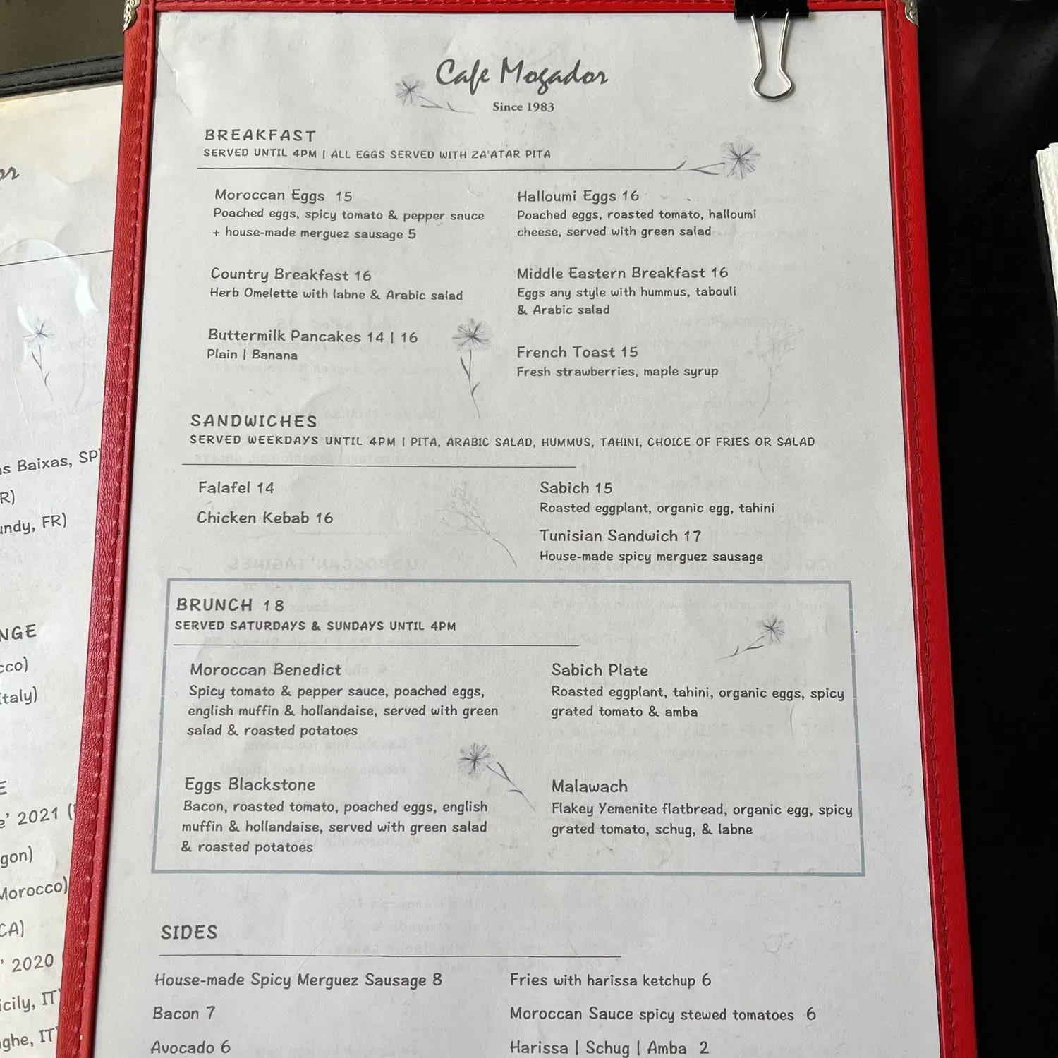 Menu 5