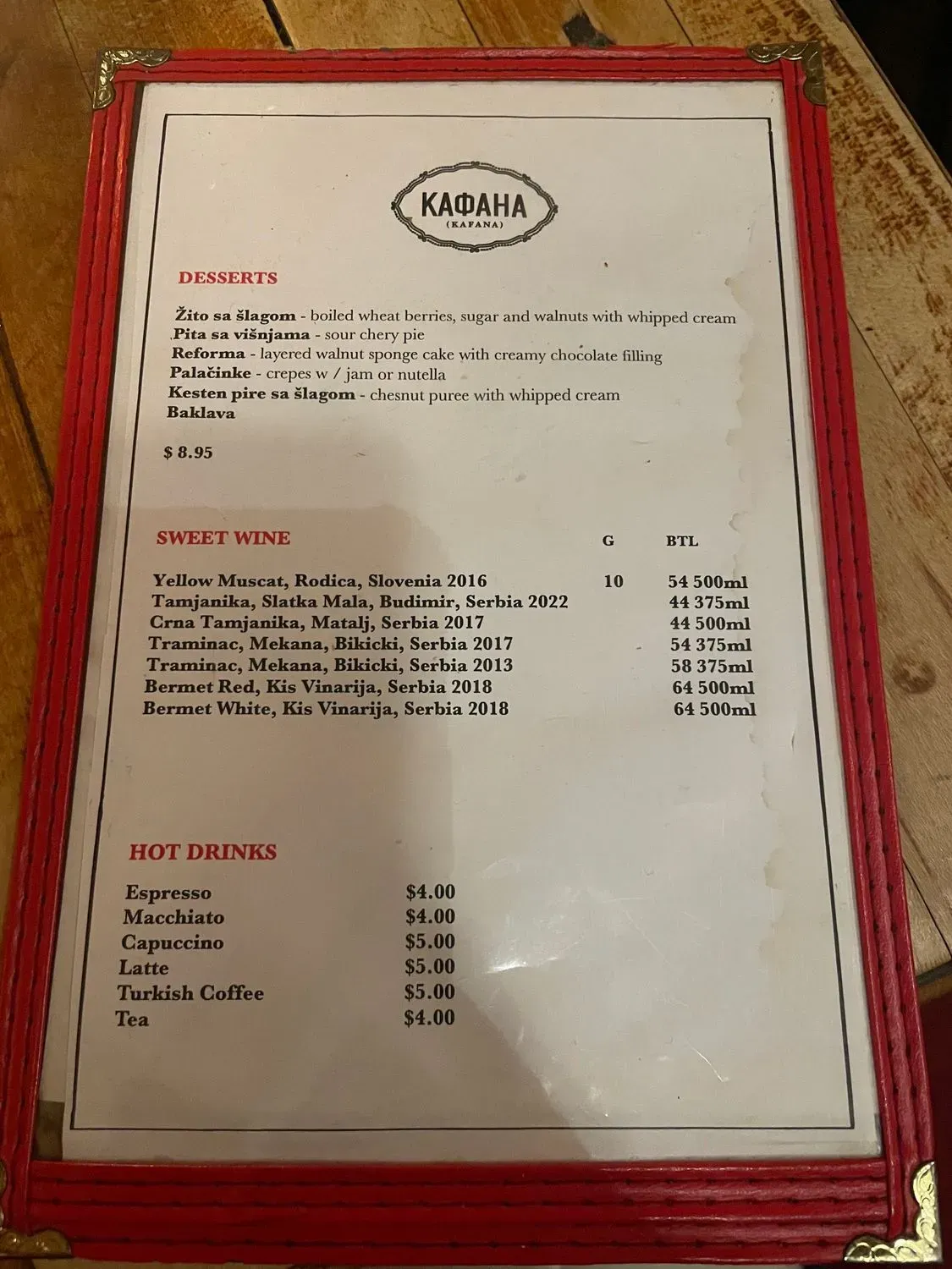 Menu 5