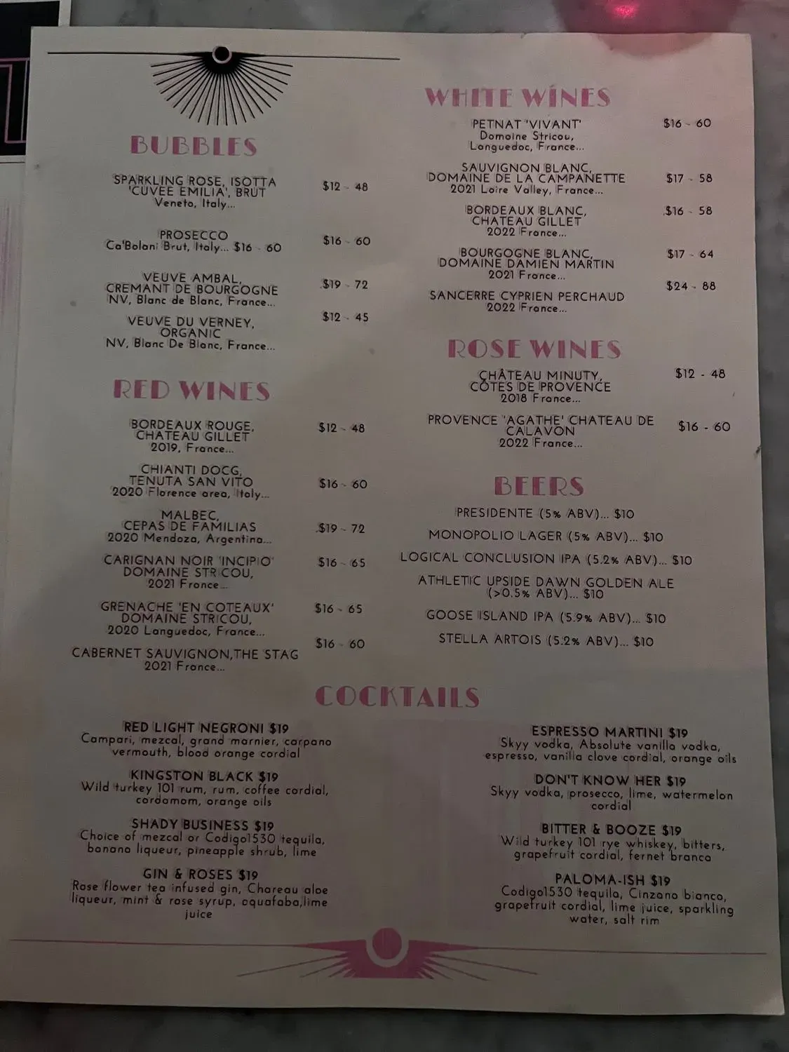 Menu 4