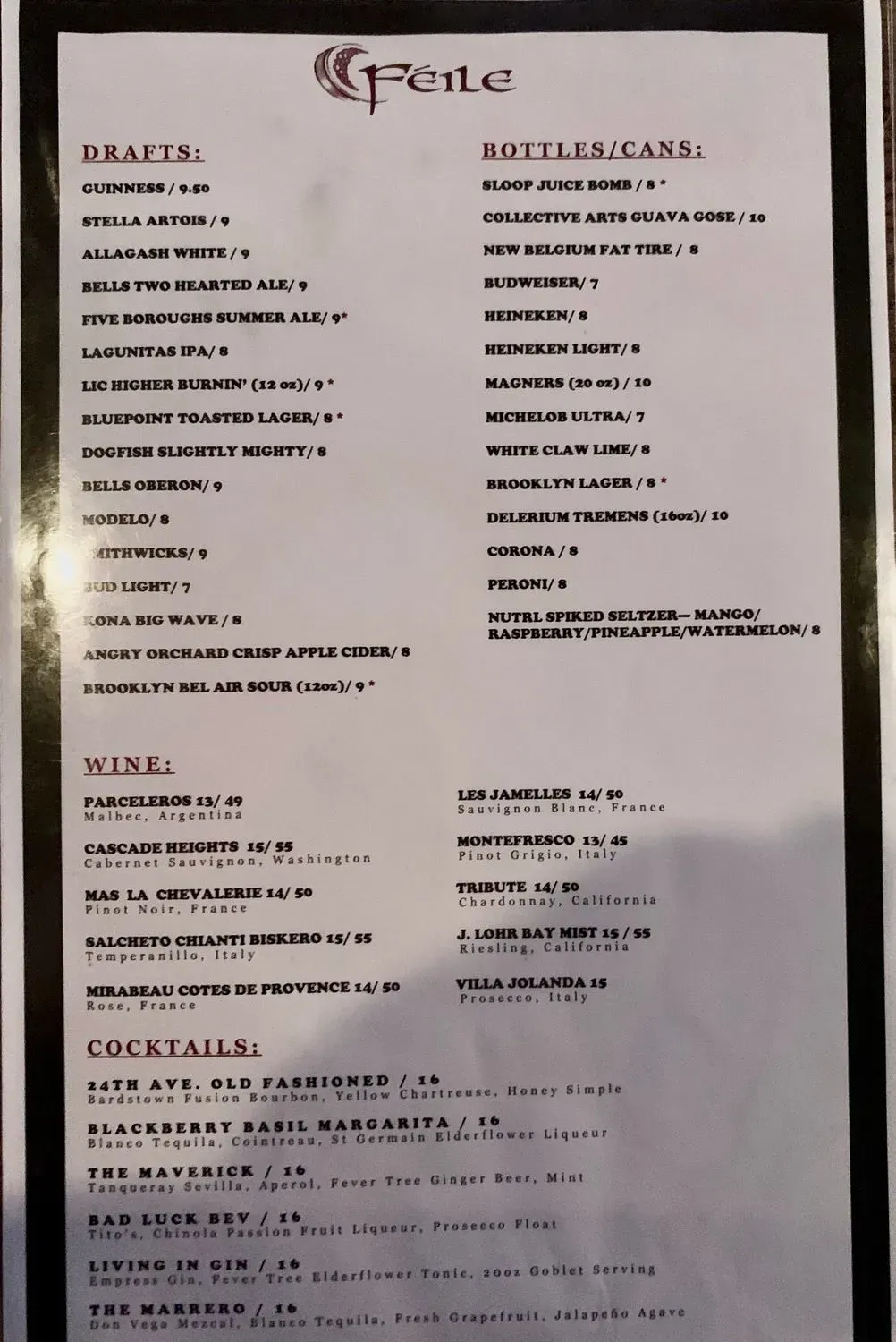 Menu 1