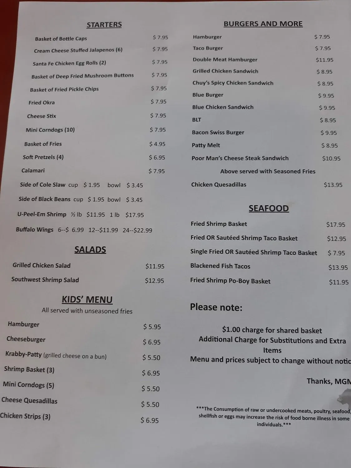 Menu 1