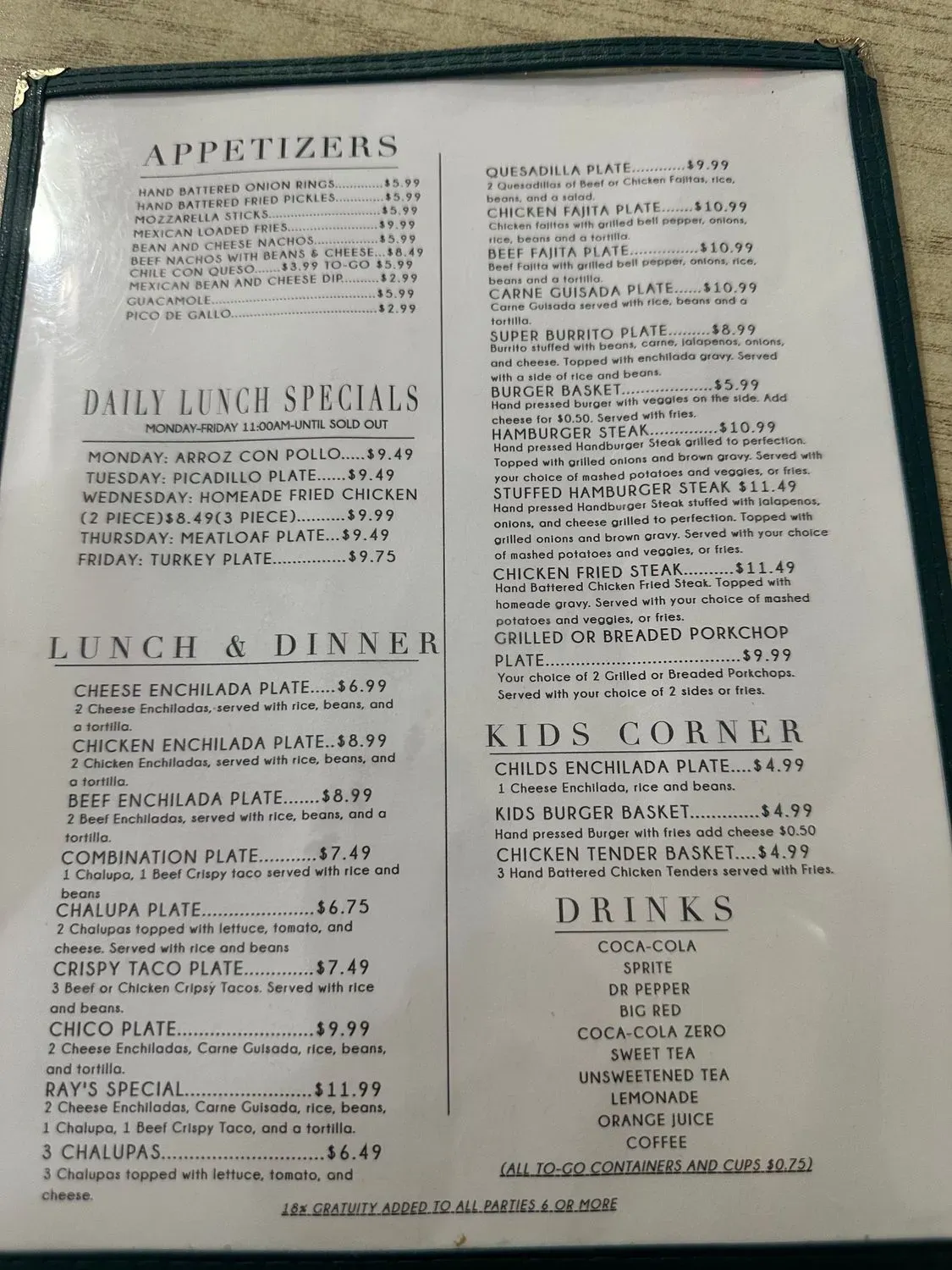 Menu 1