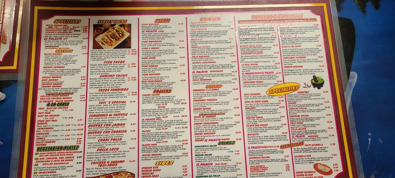Ameca Mexican Restaurant Menu - Updated November 2025