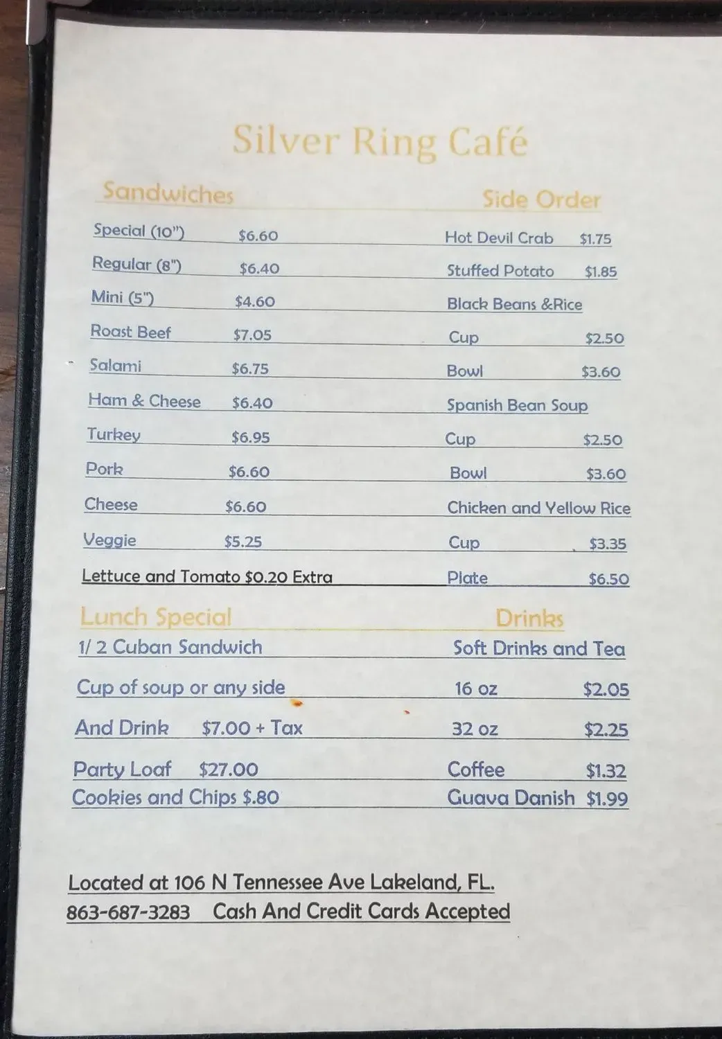 Menu 1