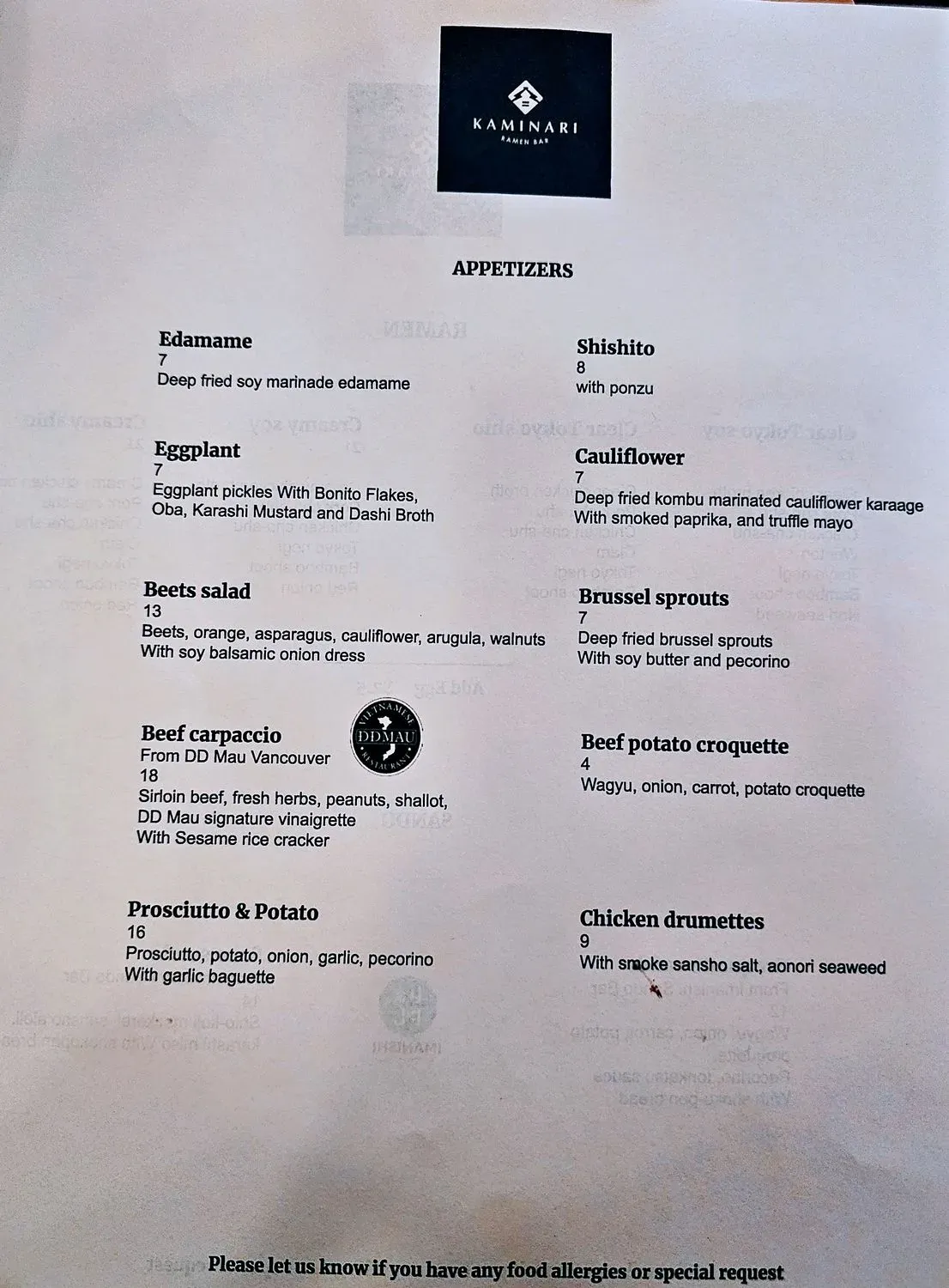 Menu 5