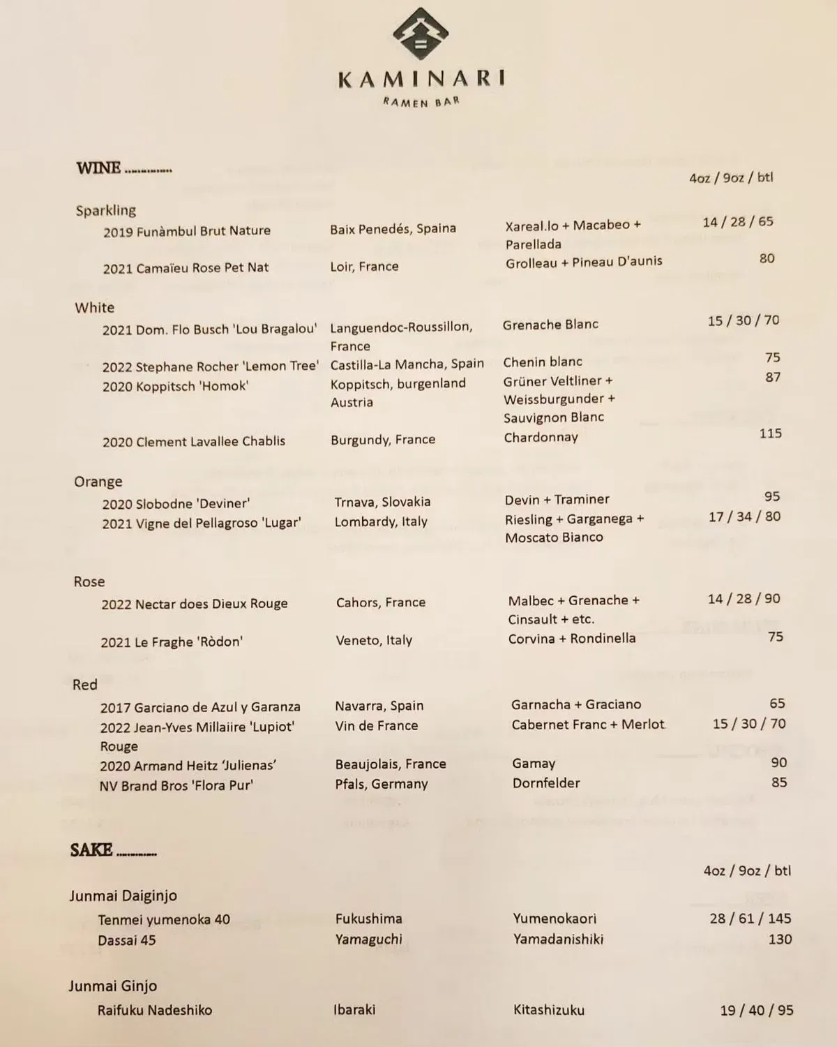 Menu 1