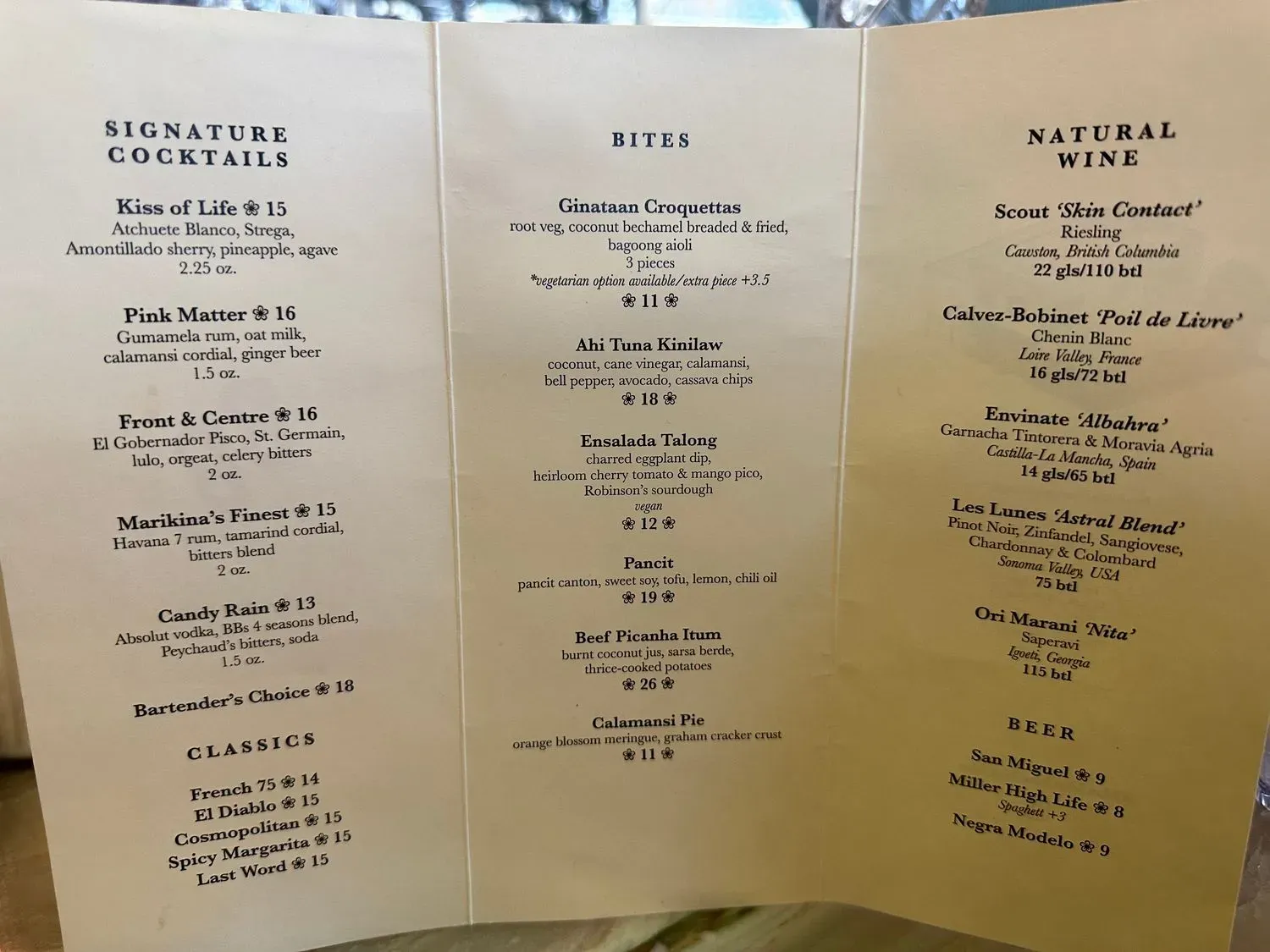 Menu 2