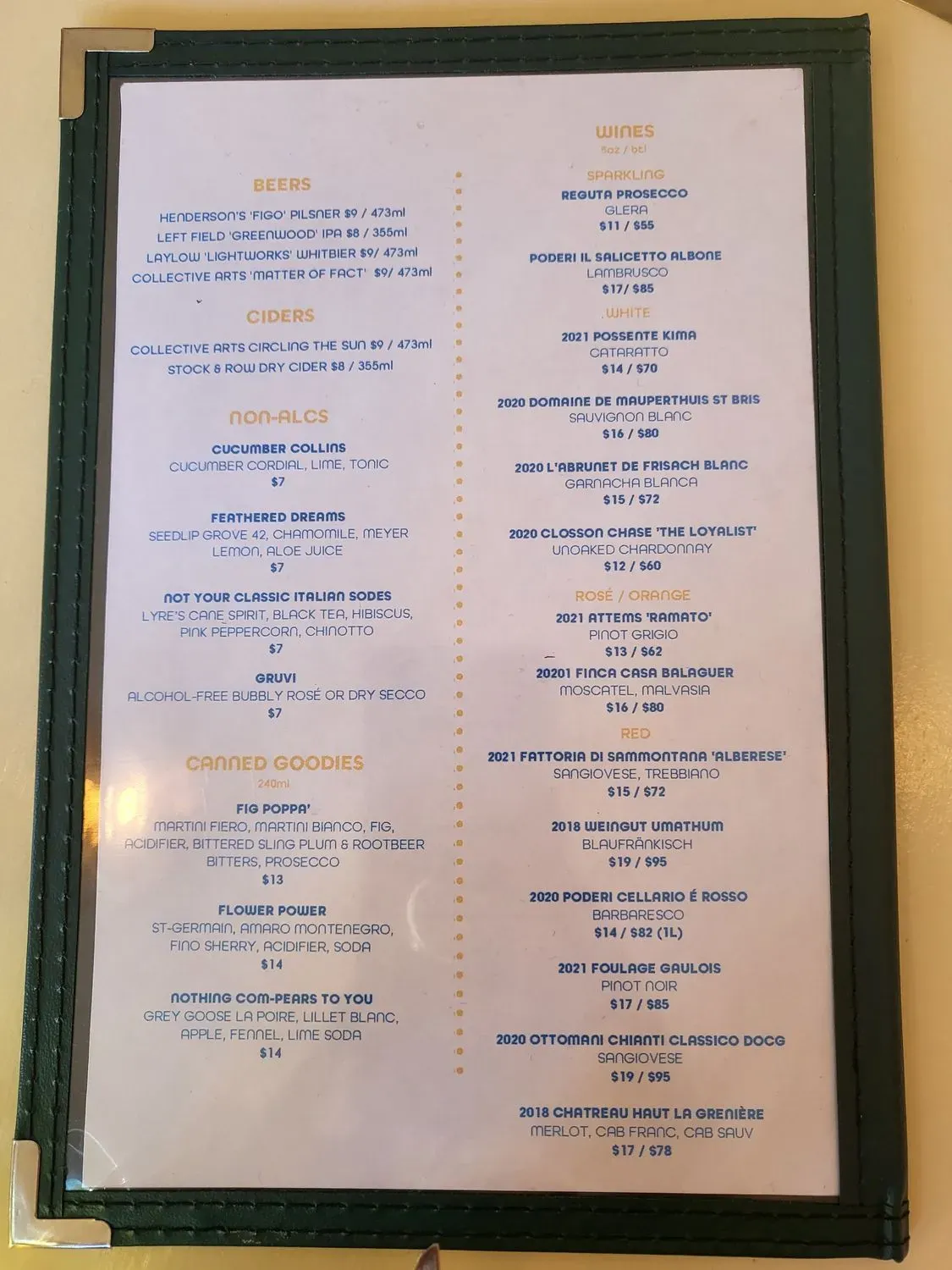 Menu 1