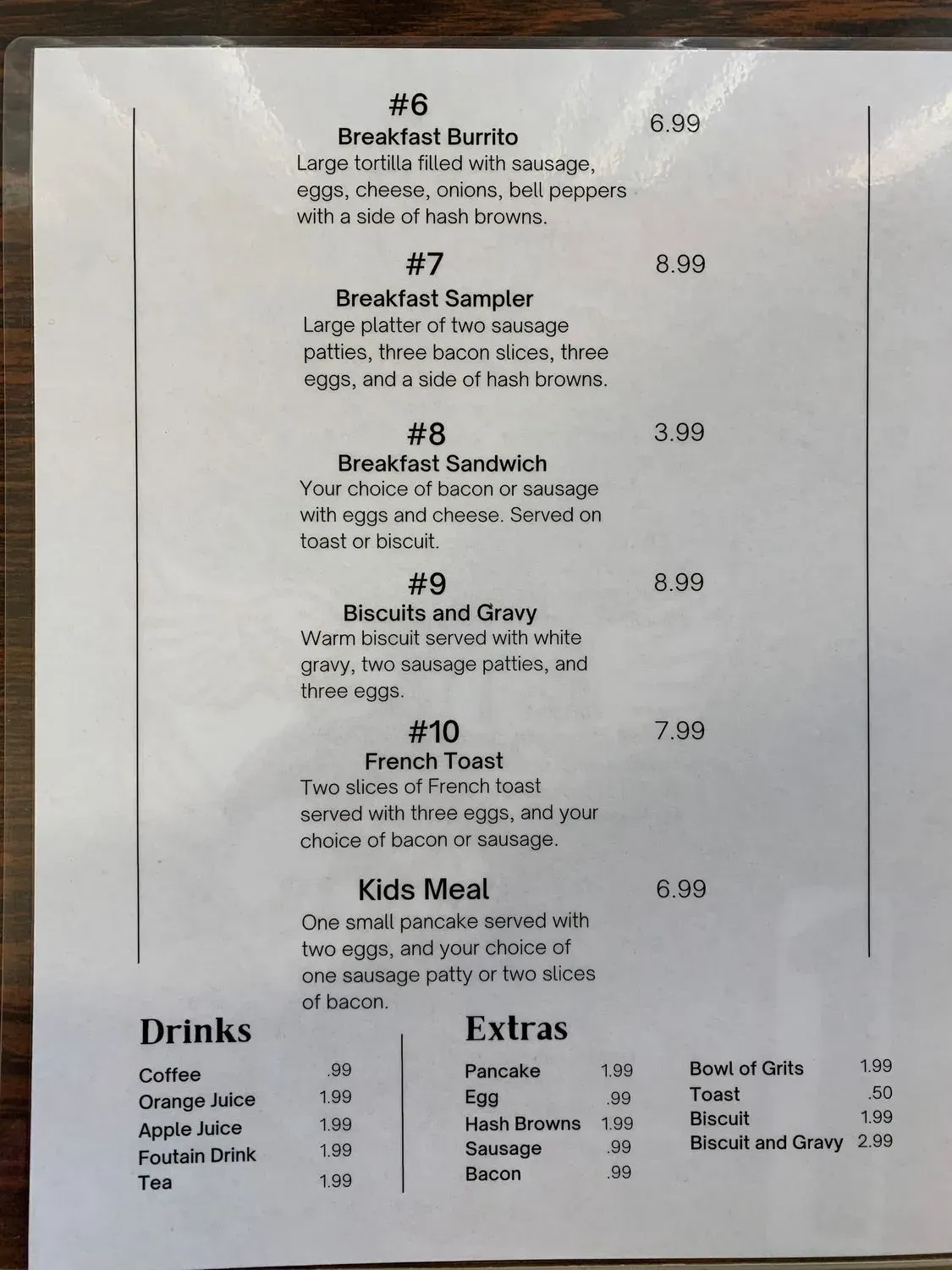 Menu 5