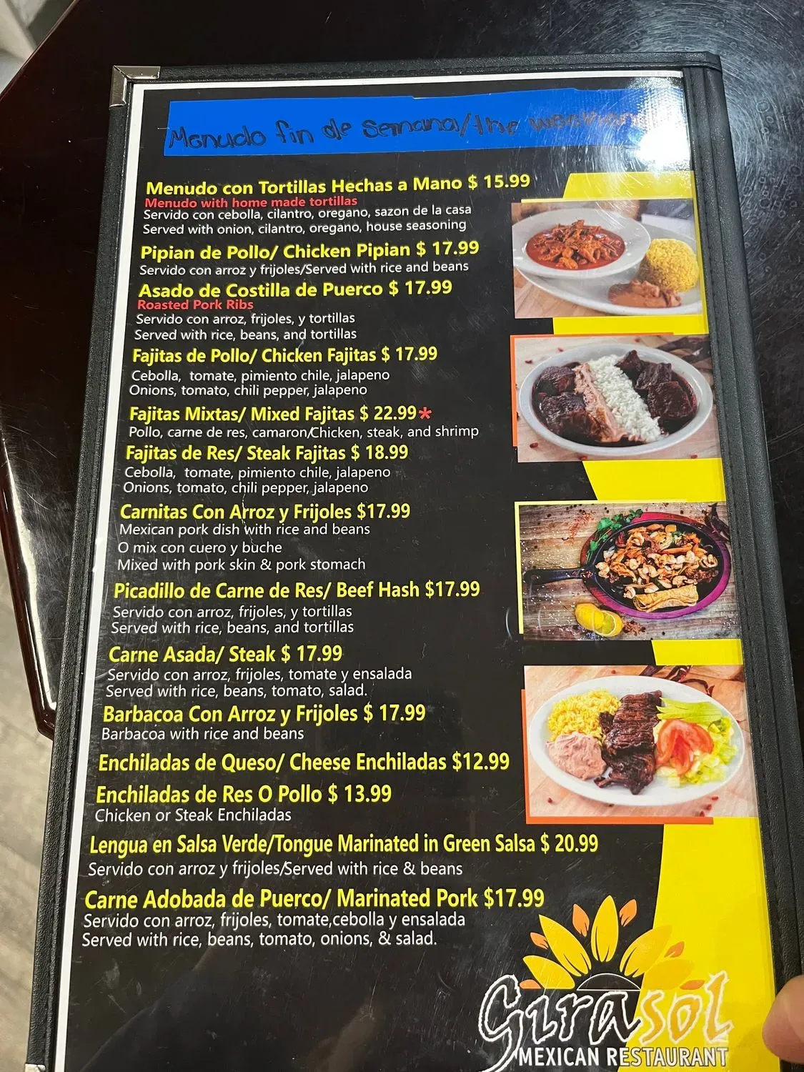 Menu 1